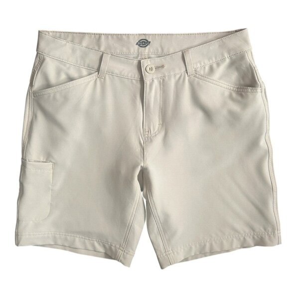 Dickies Women's Stretch Performance Shorts Temp-IQ Quick Dry Color Stone Size 8 - Picture 1 of 9